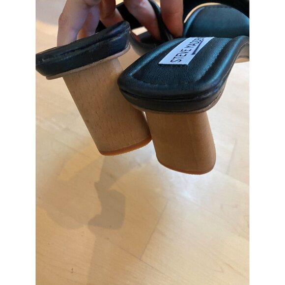 STEVE Madden BNWT "Saged" block heel slide sandals sz 5.5M NEW - Picture 6 of 8